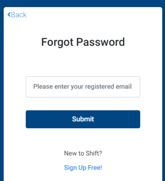 Forget Password Page